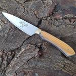 چاقو فاضل زنجان مدل دم دستی کوچک با تیغه استیل فولاد ضدزنگ و دسته چوبی کائوچی