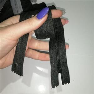 زیپ 50 سانتی سفید مشکی