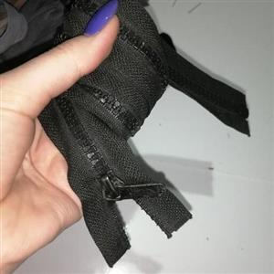 زیپ 50 سانتی مشکی ساده  کاپشنی