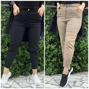 شلوار مام کتان کش