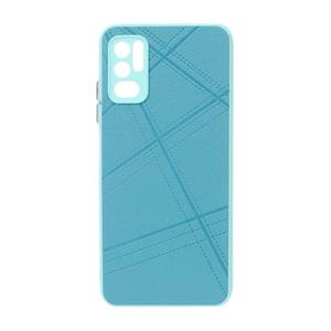 قاب گوشی Xiaomi Redmi Note 10-5G / Poco M3 Proطرح باریسان محافظ لنزدار  - سبزآبی کد1185