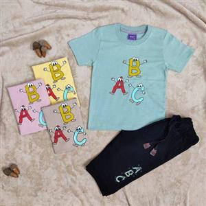 تیشرت شلوارک ABC بچگانه کد 169