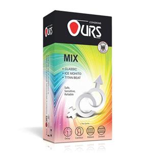 کاندوم میکس اورز  Ours Mix بسته  12 عددی 