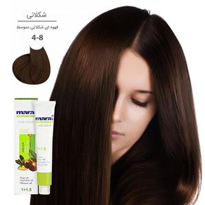  رنگ مو شماره 4.8 رنگ قهوه ای شکلاتی متوسط مارال 