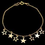 دستبند طلا 18 عیار زنانه طلای مستجابی مدل ستاره کد M18