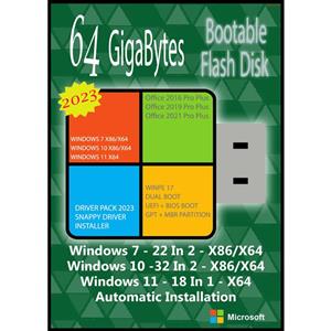 سیستم عاملWindows 7 10 11 AIO 72in5 X86/X64 2023 - Driver Pack 2023 - Office 16-19-21 نشر مایکروسافت