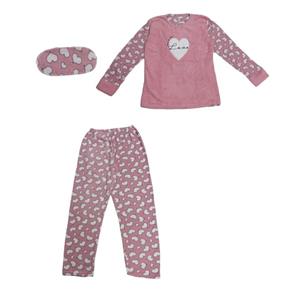 ست بلوز و شلوار زنانه مدل ترک نایت آنجل تدی به همراه چشم بند خواب