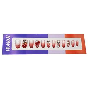 ناخن مصنوعی لمون مدل RED98 مجموعه 12 عددی
