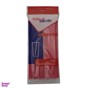 نی نوشیدنی یکبار مصرف مدل سروین بسته ۱۰۰ عددی