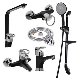 ست شیرآلات شیرآلات بهداشتی و ساختمانی توفیق مدل تنسو النگویی مجموعه 6 عددی