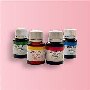 رنگ خوراکی قرمز و سبز و آبی و زرد طلایی آمیتیدا - 200 گرم بسته 4 عددی