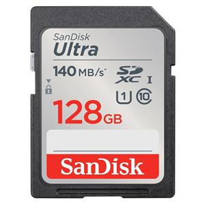 کارت حافظه SDXC سن دیسک مدل Ultra کلاس 10 استاندارد UHS-I U1 سرعت 140MB/s ظرفیت 128 گیگابایت