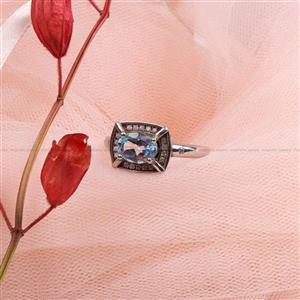 انگشتر آکوامارین زنانه کد 8451