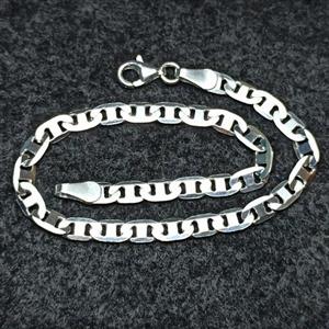 دستبند نقره تی سفید