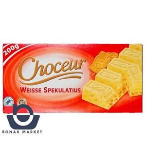 شکلات سفید تخته ای چوکور با مغز بیسکوییت  200 گرم