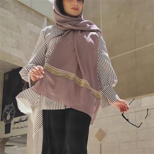 شال مزونی کریشه با نوار زربافت کالکشن 1402