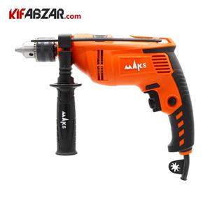 دریل 13 چکشی مکس 650 وات کلید گازی دیمردار با  مدل maks dz650