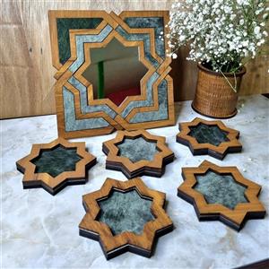 هفت سین زیبای جدید طرح سنتی ،طرح ستاره.سایز هفت سین 12*12،جنس ام دی اف