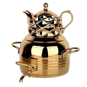کتری قوری روگازی طلایی