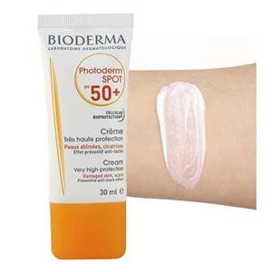 کرم ضد آفتاب بی رنگ بیودرما spf50 30 میل