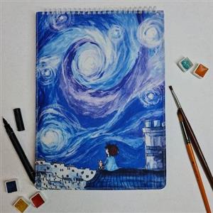 دفتر طراحی پارچه ای چاپگ با کاغذ کرافت