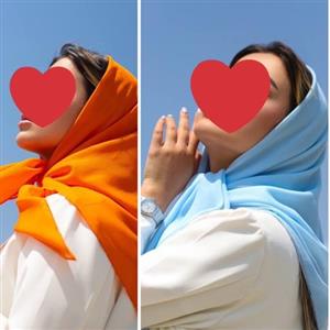 روسری نخی ساده قواره کوچک