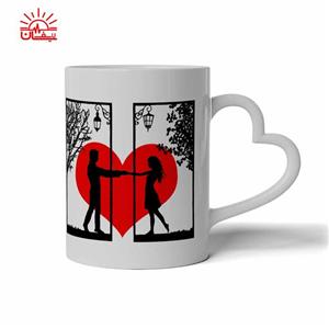 ماگ دسته قلبی عاشقانه