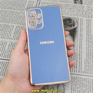 قاب گوشی Galaxy A73 5G سامسونگ طرح ژله ای مای کیس گلد لاین دور طلایی محافظ لنز دار   کد 475 