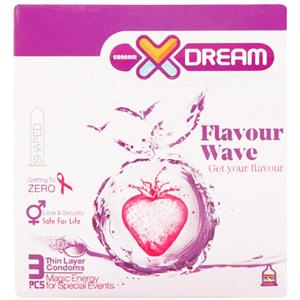 کاندوم ایکس دریم میوه ای Xdream Flavour Wave بسته 3 عددی 
