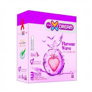 کاندوم ایکس دریم میوه ای Xdream Flavour Wave بسته 3 عددی 