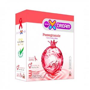 کاندوم تنگ کننده  ایکس دریم مدل انار Xdream Pomegranate بسته 3 عددی X Dream Pomegranate Condom 3pcs