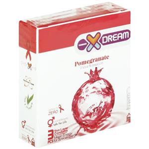 کاندوم تنگ کننده  ایکس دریم مدل انار Xdream Pomegranate بسته 3 عددی X Dream Pomegranate Condom 3pcs