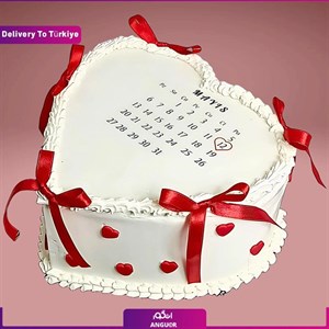 کیک تولد قلبی