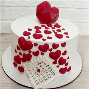 مینی کیک تولد مدل قلب عاشقانه 