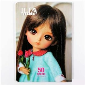 دفتر نقاشی ایلیا طرح دختر بچه 50 برگ  ته چسب