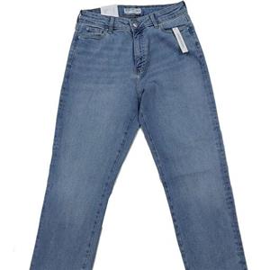 شلوار جین مام فیت آبی یخی