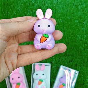 تراش فانتزی سیلیکونی طرح خرگوش با کیفیت عالی تراش سیلیکونی تراش خرگوش لوازم تحریر فانتزی