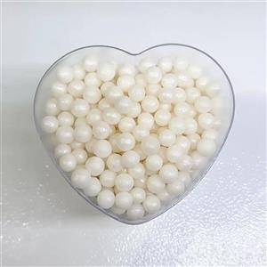 مروارید خوراکی تزئینی رنگ سفید صدفی سایز سه