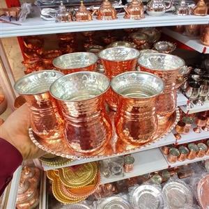سینی مسی بیضی سایزسه 3