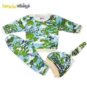 ست سه تیکه بیمارستانی طرح دار چیکو - سیسمونی نی نی حورا