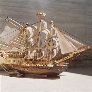ماکت کشتی چوبی بادبانی کلکسیونی مدل(امپراتور بادها)