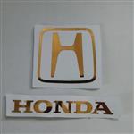 برچسب HONDA  .رنگ طلایی.  سایز  12n12در8  سانت