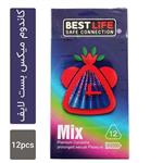 کاندوم بست لایف مدل میکس best life mixed بسته 12 عددی 