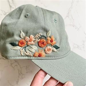 کلاه گلدوزی شده بیسبالی با طرح دلخواه جنس کتان