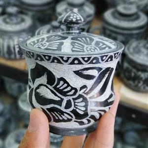 قندان سنگی قلم کاری شده محصول مشهد مقدس
