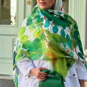 روسری قواره دار بهار سبز
