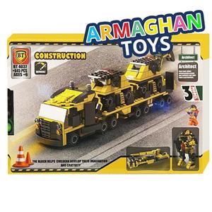 لگو ساختنی ماشین راهسازی غول آسا 645 قطعه برند BT مناسب برای 6 الی 12 سال