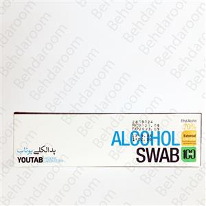 پدالکلی یوتاب YOUTAB بسته 100 عددی Alcohol Swab PCs 