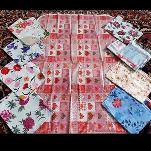 سفره چهارنفره  نوار دوزی شده دورو سایز 70 در 100