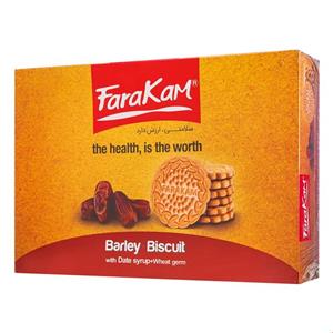 بیسکوییت شهد خرما فراکام (آرد جو و جوانه گندم شیرین شده با شهد خرما و)